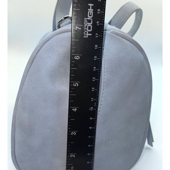 Express Speedy Purse Handbag Vegan Suede Faux Large Multi Top Handle Scarf - Picture 9 of 13